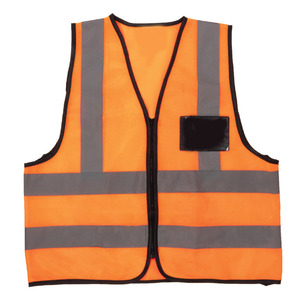 เสื้อกั๊กนิรภัยสะท้อนแสงสำหรับงานหนักแบบสั่งทำพิเศษสำหรับผู้ชาย มีซิปด้านหน้าและกระเป๋า - Product Image 3