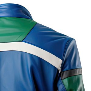 Ensemble de veste de moto en toile, col montant, logo frontal, coupe-vent, pantalon imperméable, combinaison de motocross de course - Product Image 5