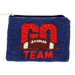 Monedero de fútbol con cuentas Go Team Seed, minibolso de moda hecho a mano con personalización para tarjetas y pequeños elementos esenciales - Product Image 4