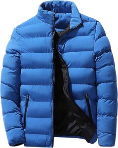 Best Quality Men's Winter Water-Resistant Padded Puffy Coat Shiny Hood Insulated Wool <b>Fabric</b> Streetwear Featuring Front Letter - Product Image 1