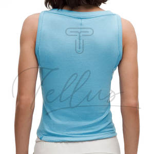 Best Quality Custom Design Women's Streetwear Tank <b>Tops</b> with Hole Detail 100% Cotton Custom Logo - Product Image 2