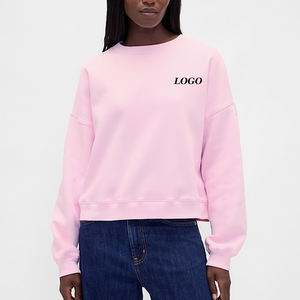 Sweat-shirt à manches longues pour femme, design court, prix d'usine pour les commandes en gros, matière douce de haute qualité - Product Image 1