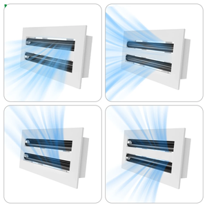 Difusor Lineal de Aluminio Pintado en Blanco LS-B-02800 con 2 Rejillas y Grelas - Product Image 4