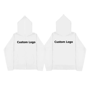 Sudadera de lana con capucha y cremallera completa para hombre, sudadera de gran tamaño, sudaderas con capucha para hombre y mujer, sudaderas con capucha, ropa de calle - Product Image 3