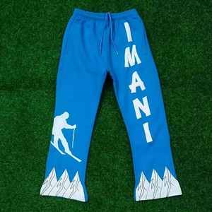 Vente en gros Streetwear de haute qualité pour femmes pantalon de jogging vierge respirant à jambe droite large avec poches pantalons longs - Product Image 2