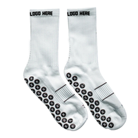 Chaussettes de Sport Antidérapantes en Nylon Design Personnalisé par le Fabricant, Chaussettes à Grip en Laine Mérinos, Chaussettes de Football Personnalisées
