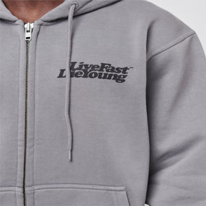 Sudaderas con cremallera para hombre hechas a medida de alta calidad al por mayor de lana de manga completa bordado Puff impreso Anti-Shrink tamaño 6XL - Product Image 6