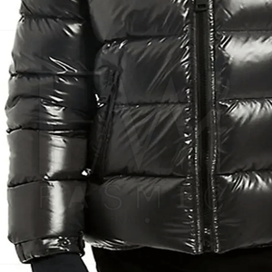 Blouson matelassé brillant en toile pour l'hiver, 100 % polyester, logo personnalisé, imperméable et respirant - Product Image 5