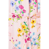Nouvelle arrivée 100% soie Satin femmes Robe confortable ceinture broderie personnalisée vêtements de nuit doux à manches longues confortable respirant