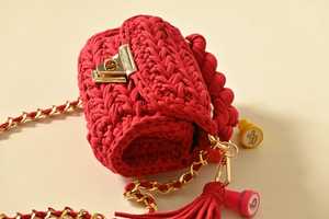 Crochet Handbag For Ladies T - <b>Shirt</b> Yarn Bag For Girls And Women Ideal For Wedding, <b>Parties</b>, Gifting Can be Used Everyday - Product Image 2