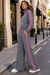 Conjunto Deportivo Ligero 2 en 1 para Mujer, Cierre con Cordón, Bolsillos Laterales, Corte Regular Informal, Ropa de Invierno - Product Image 6