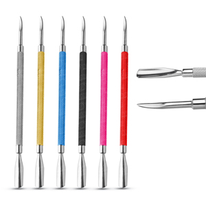 Prix usine Premium Durable En Acier Inoxydable Réutilisable Léger Double Usage Manucure Poussoir À Cuticules pour Usage Professionnel - Product Image 2