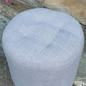 Contemporary 32x32x40cm GDSF006 Fabric-Covered Tufted Ottoman <b>Stool</b> Removable Metal Footstool for <b>Bedroom</b> Perfect As Bench - Product Image 3