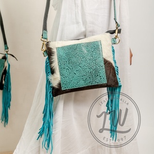 LW <b>Top</b> Product Genuine Leather Animal Print <b>Fringe</b> Shoulder Sling Bags For Women's And Ladies Fashionable - Product Image 1