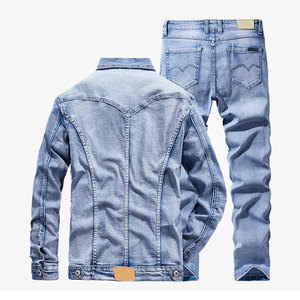Costume en jean premium pour homme, tenue décontractée moderne, ensemble élégant assorti pour un usage quotidien, bureau, voyage et confort en extérieur - Product Image 2