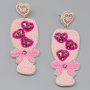 ต่างหูปักด้วยมือสำหรับผู้หญิงต่างหูแบบดีไซน์ใหม่สำหรับผู้หญิงต่างหูงานปักทำมือด้วยอัตราการขายส่ง - Product Image 1