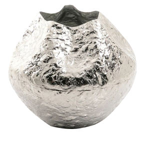 Jarrones de metal de estilo único para decoración de mesas en hoteles, hogares y restaurantes, jarrones con acabado en nogal a bajo precio. - Product Image 3