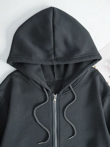 Sudadera con Capucha para Mujer, Diseño de Última Moda, Otoño Invierno, Tallas Grandes, Estampada, Bordada, Transpirable, Sólida, Superventas - Product Image 5