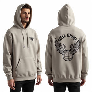 Nouveaux sweats à capuche pour hommes avec logo personnalisé : 100% coton, qualité supérieure, respirant, confortable, streetwear tendance à la vente. - Product Image 2