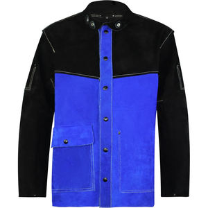 Flame Retardant <b>Welders</b> Jacket Hot <b>Sale</b> Leather Welding Jacket Heavy Duty Men's Working Fireproof Safety Clothing Uniforms - Product Image 2