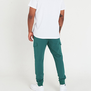 Wholesale Men's Casual Canvas Sweat Pants Mid-Waist Autumn Breathable Lightweight <b>Drawstring</b> Closure Straight <b>Trouser</b> Washed - Product Image 5