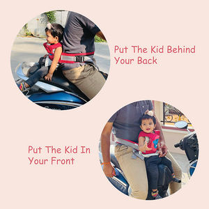 POLKA TOTS Harnais de sécurité pour enfant à deux roues/<span class=keywords><strong>moto</strong></span> avec porte-bébé réglable pour tout-petit bébé enfants - Product Image 3
