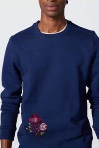 Sweat-shirt respirant à col rond pour hommes Pull de luxe 100% sweat-shirt classique en coton doux avec logo personnalisé - Product Image 4