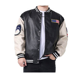 Chaqueta de Béisbol Universitaria Personalizada y Elegante para Hombre, Diseño con Logotipo del Equipo, Número Impreso en Lona, Ofrece Colores, Chaqueta de Invierno - Product Image 1