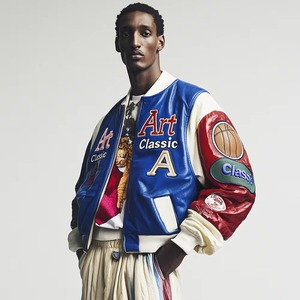 Personnalisable Vintage Laine Varsity Veste pour Hommes Rétro Streetwear Chenille Broderie Avant Lettre Motif Personnalisable Logo - Product Image 4