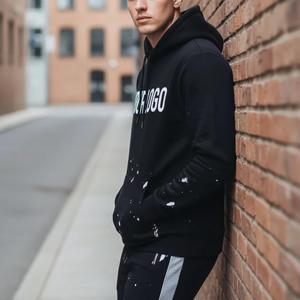 ชุดวอร์มผู้ชายแบบสวมหัว มีฮู้ด กางเกงขายาว ทรงปกติ มีกระเป๋าข้าง สีพื้น สไตล์ไฮสตรีท ปักลาย ผ้าฝ้ายฟลีซ - Product Image 6