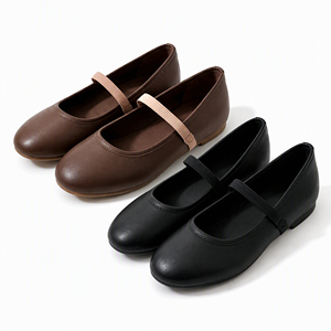 Zapatos de Tacón Grueso con Correa y Hebilla, Estilo Mary Jane, de Cuero Texturizado, Punta Redonda, Elegantes, para Calle, de PU, Goma y Felpa, para Todas las Temporadas, Ligeros - Product Image 1