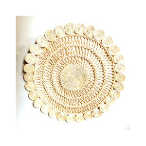 Best Selling <b>Round</b> Shape High Quality Export Oriented Wholesale Jute <b>Placemat</b> Neutral Woven Table Jute Mat From Bangladesh - Product Image 2