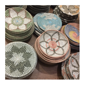 Panier décoratif fait à la main en osier de bambou en rotin naturel du Vietnam décoration murale rustique pour la salle à manger - Product Image 3