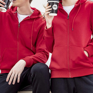 เสื้อฮู้ดผ้าฝ้ายสีดำโอเวอร์ไซส์สำหรับผู้ชายและผู้หญิงเสื้อฮู้ดปักลายด้วยด้ายกำมะหยี่แบบซิปรูดเต็มหน้าสำหรับผู้ชายโลโก้ออกแบบได้ตามต้องการ - Product Image 1