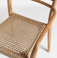 Meilleure vente de chaise de salle à manger bohème en bois naturel au design moderne faite à la main au Vietnam pour la maison, les meubles d'appartement et d'hôtel