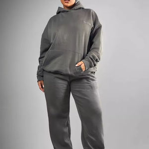 ชุดวอร์มแบบสวมหัวมีฮู้ดโอเวอร์ไซส์สำหรับผู้หญิงชุดวอร์มลำลองแบบสั่งตัด - Product Image 1