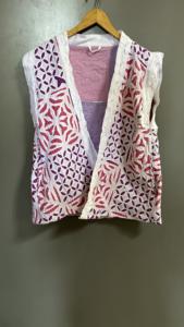 Wholesale <b>Ladies</b> Casual Vintage Patchwork Jacket Long Custom Sleeveless Women's Vest <b>Waistcoat</b> Pockets Cotton Filling for Spring - Product Image 4