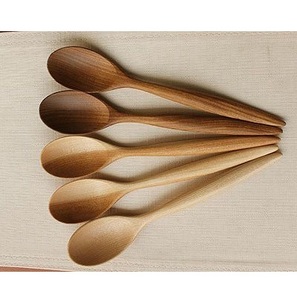 ช้อนไม้ผสมสลัดทำด้วยมือด้ามยาวเครื่องมือทำสลัดไม้แข็งอุปกรณ์ทำครัวการเสิร์ฟซุปข้าวเป็นมิตรต่อสิ่งแวดล้อม - Product Image 3