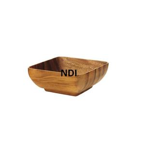 Vajilla para el hogar y el hotel, accesorios de decoración, ensalada de verduras, servir y mezclar, cuenco de madera rústico, acabado de resina - Product Image 2