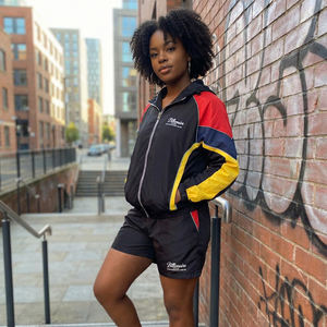 Conjunto Deportivo de Verano para Hombre, Chaqueta Cortavientos Ligera con Capucha y Pantalones Cortos, Logotipo Personalizado, Transpirable, 100% Algodón, Traje de Entrenamiento - Product Image 2