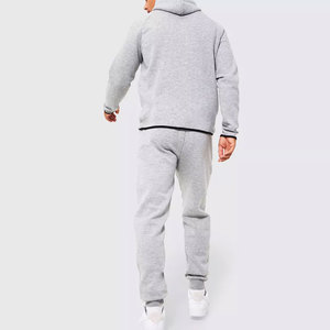 Conjunto de Sudadera con capucha y logotipo extragrande personalizado Sudaderas con capucha de bloque de color y chándales deportivos para correr de Punchin Sports - Product Image 6