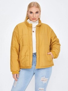 Vêtements d'hiver décontractés pour femmes Veste polaire épaisse et imperméable respirante tissée teintée à capuche 100% polyester fermeture à glissière - Product Image 4