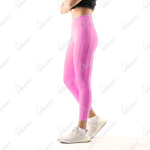Leggings de yoga taille élastique moyenne coupe serrée soutien de compression évacuant la sueur pour la salle de sport et les vêtements de sport pour femmes - Product Image 6