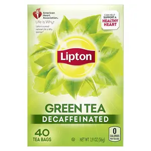 Lipton Tea Bags, Decaffeinated Green Tea, Great as Iced Tea or Hot Tea, 40 Tea Bags, 6-Box Count