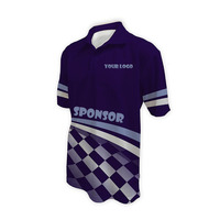 Polo de moto à manches courtes imprimé respirant pour cyclisme vtt et descente Jersey Pit Crew Top pour les événements de Moto