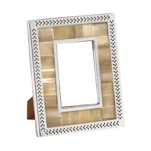 Hot Deal Cadre photo de luxe moderne en métal avec nacre Design mosaïque décoration murale couleur et taille personnalisées en gros - Product Image 3