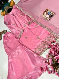 Mejora la Belleza de tu Guardarropa con este Conjunto de Salwar Kameez para Fiesta, Recién Lanzado, Largo hasta el Suelo, Secado Rápido, para Todas las Temporadas - Product Image 5