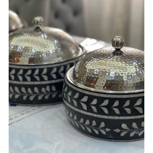 Juego de 3 platos de cazuela para servir alimentos, fiestas de boda, plato de servicio de catering, tapas pulidas con espejo de acero inoxidable - Product Image 6