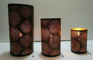 Portavelas de Metal Hecho a Mano con Acabado Antiguo, Portavelas Perforado para Hoteles y Restaurantes, Portavelas Decorativos de Metal - Product Image 6