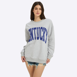 Sudadera de poliéster/algodón para mujer, Jersey ligero de manga larga con cuello simulado en la parte delantera y trasera personalizado, personalizable para Otoño e Invierno - Product Image 3